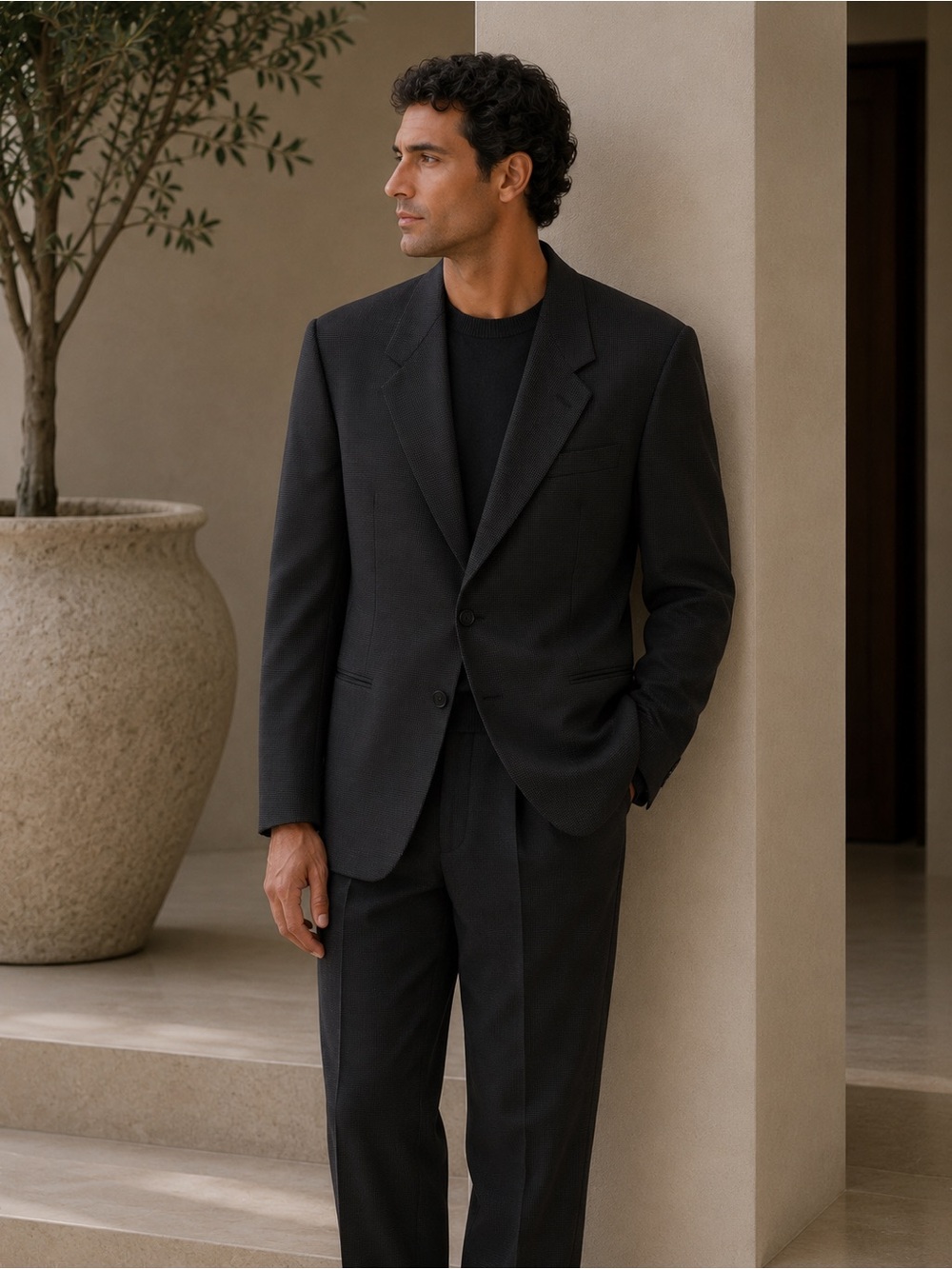 Vintage Giorgio Armani Le Collezioni Two-Button Men's Blazer Wool and Cashmere